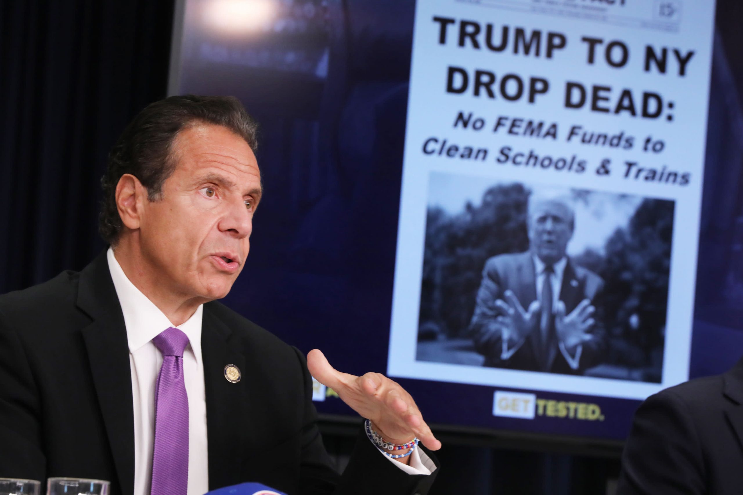 New York Governor Andrew Cuomo briefs the public on the introduction of Covid vaccines