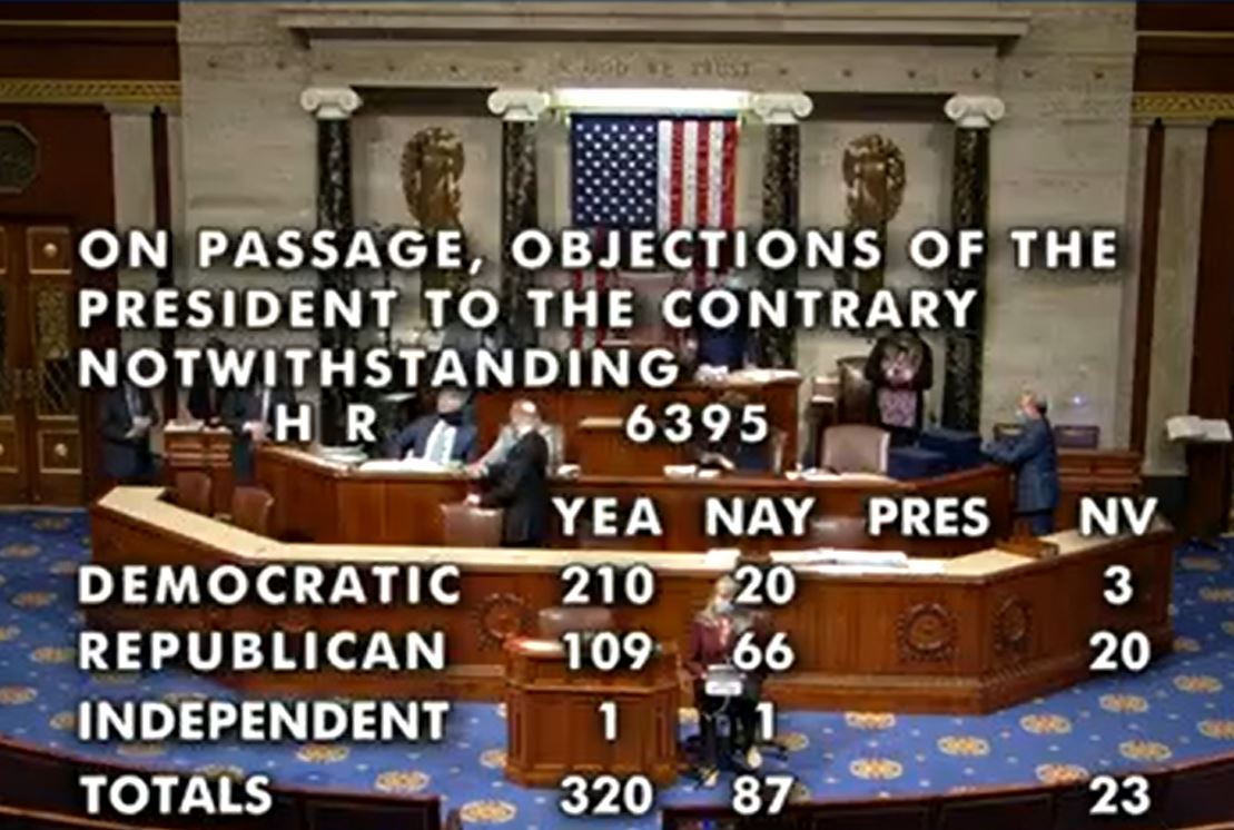 Trump is embarrassed when more than 100 Republicans in the House vote to overturn his NDAA veto