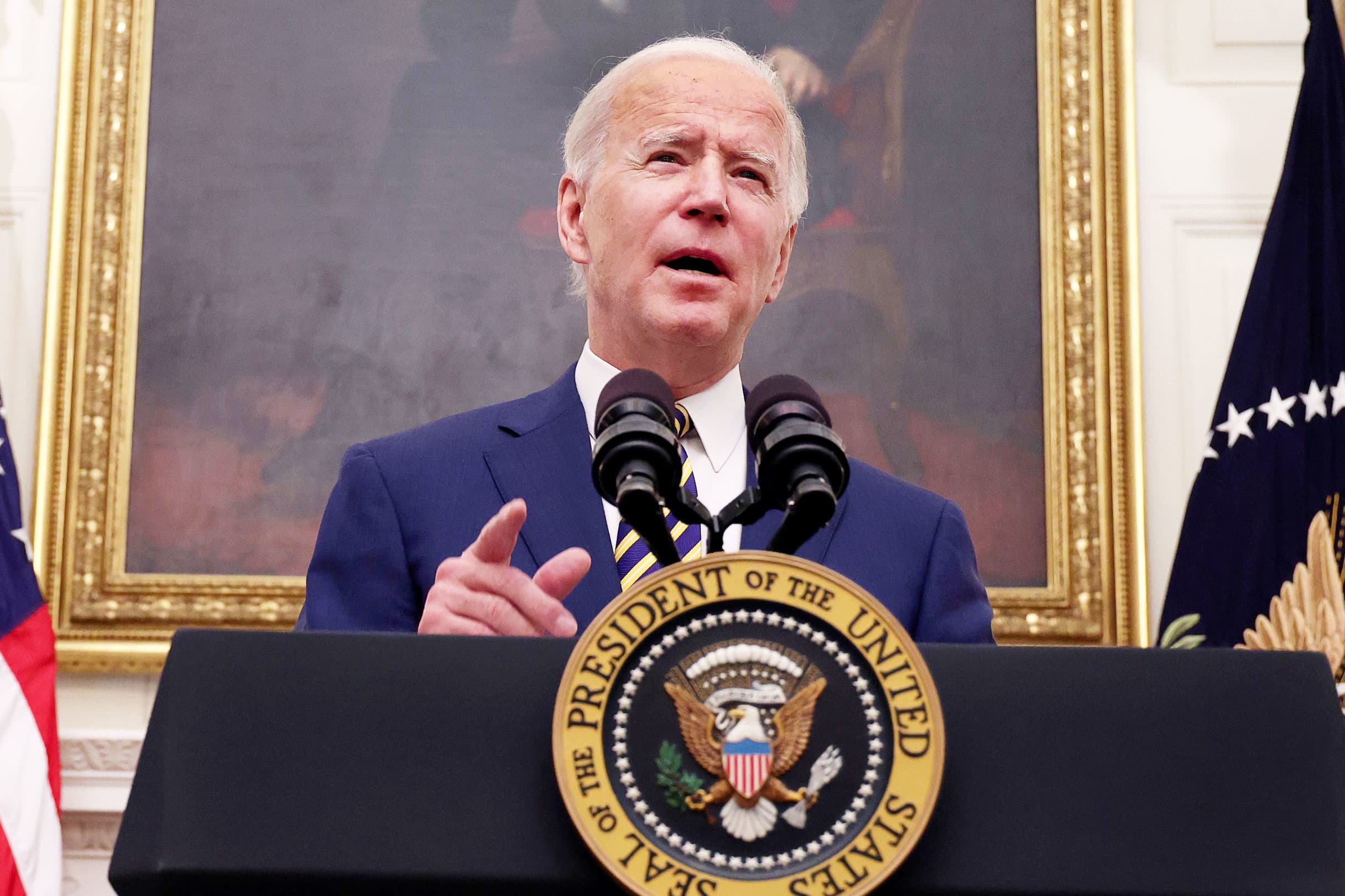 Biden says nothing could change the course of the Covid pandemic in the next few months