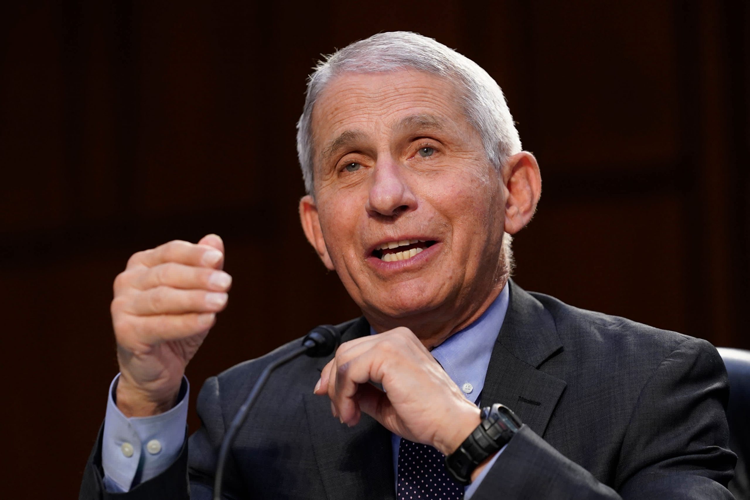 "I have a completely different opinion than you," Fauci told the GOP Senator in a fiery exchange about masks