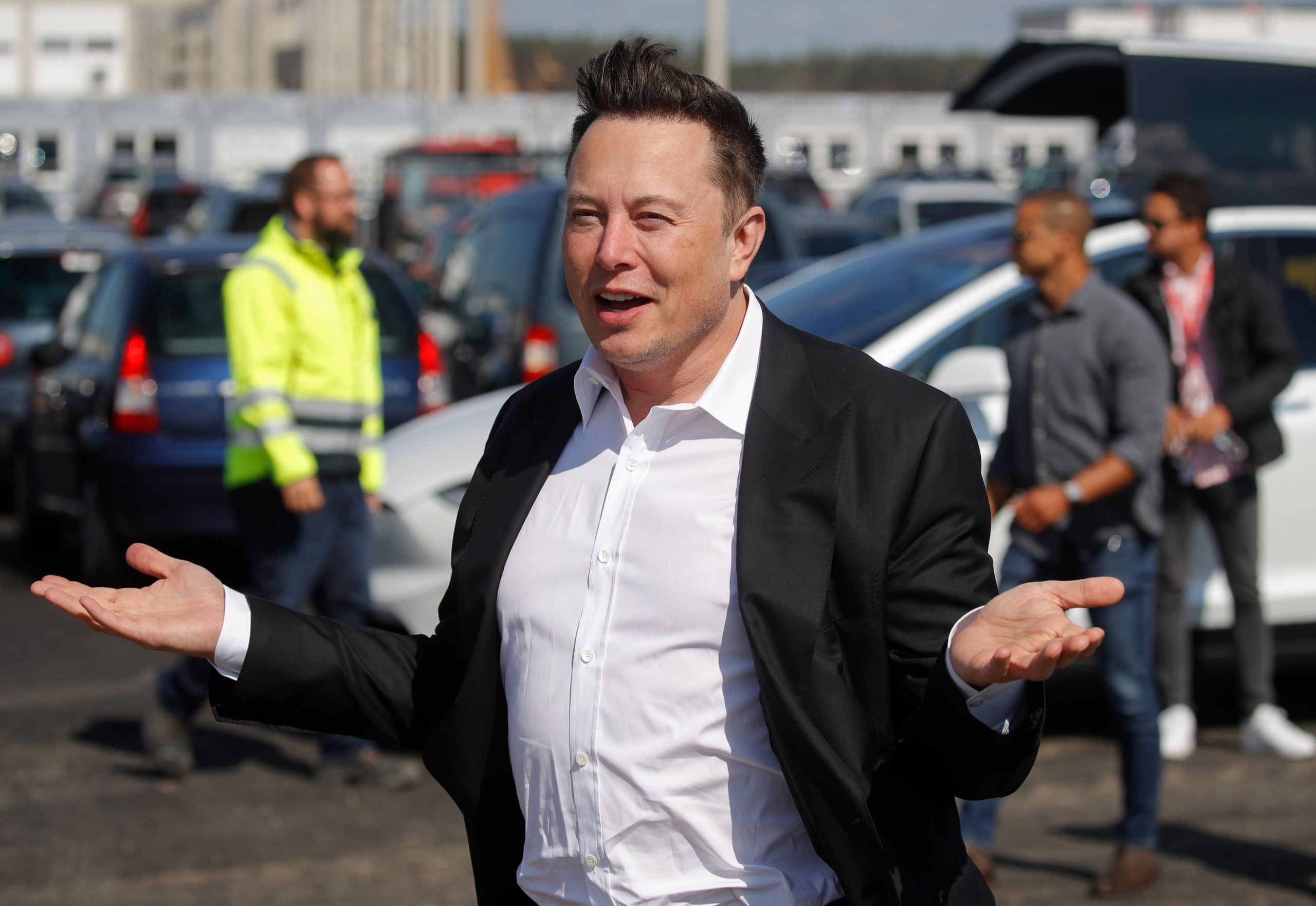 Elon Musk tweeted about Tesla as "largest company"