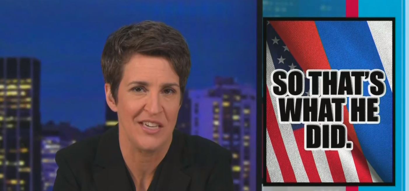 Rachel Maddow explains Trump's Russia collusion crime