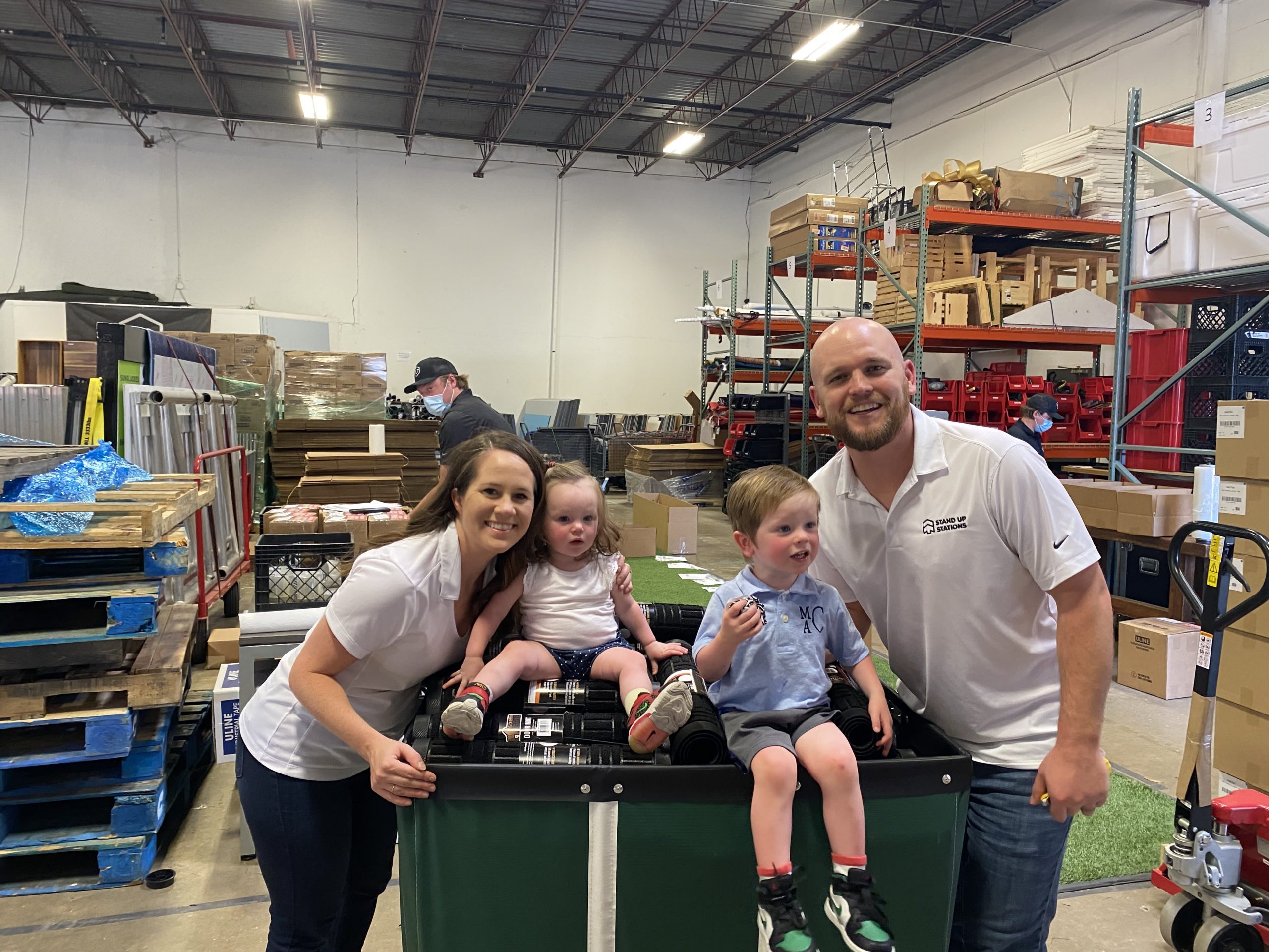 This pair sells hand sanitizer in bulk