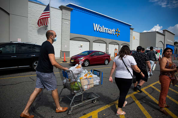 Walmart CEO says customers want to get out and shop.