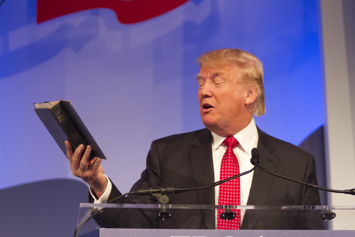 Trump declares himself second solely to Jesus 1 TrumpBible 2 0 Trump declares himself second only to Jesus as the greatest ever.
