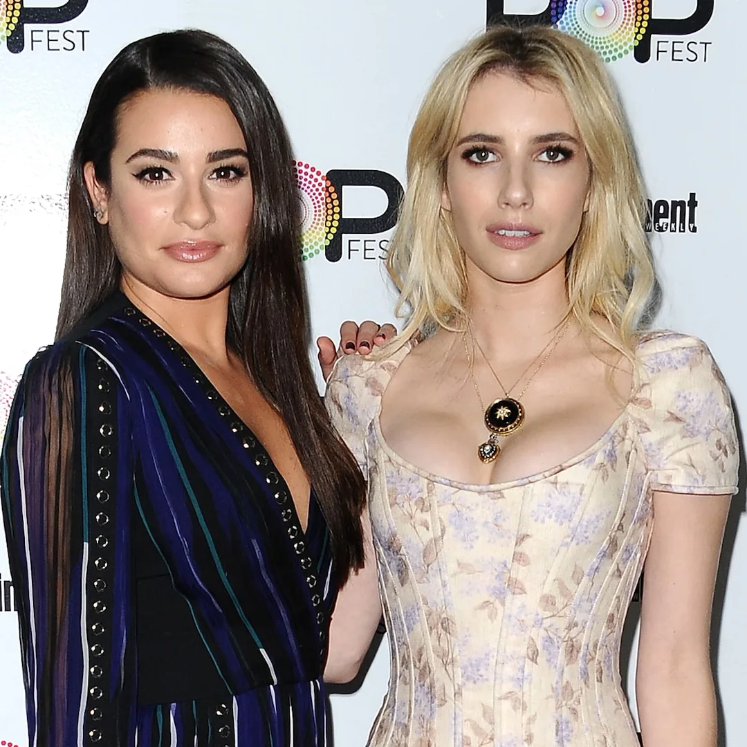 Emma Roberts laughs at rumors pal Lea Michele can't read