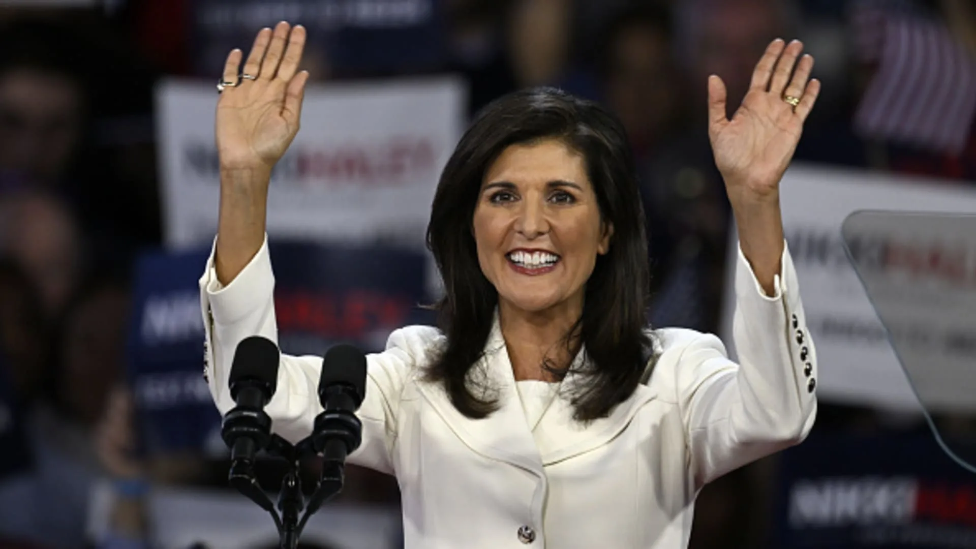 Nikki Haley is moderated by Wall Street execs