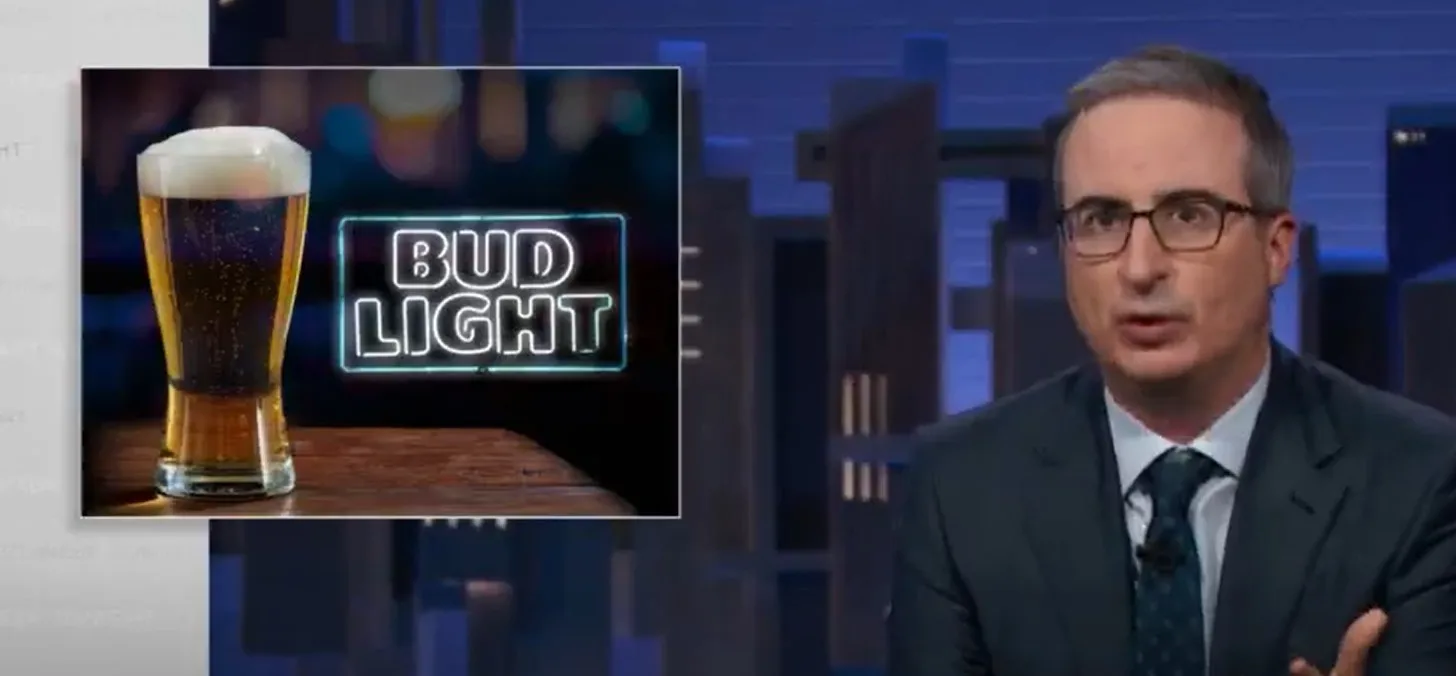 John Oliver blasts Anheuser-Busch for giving in in front of bigots