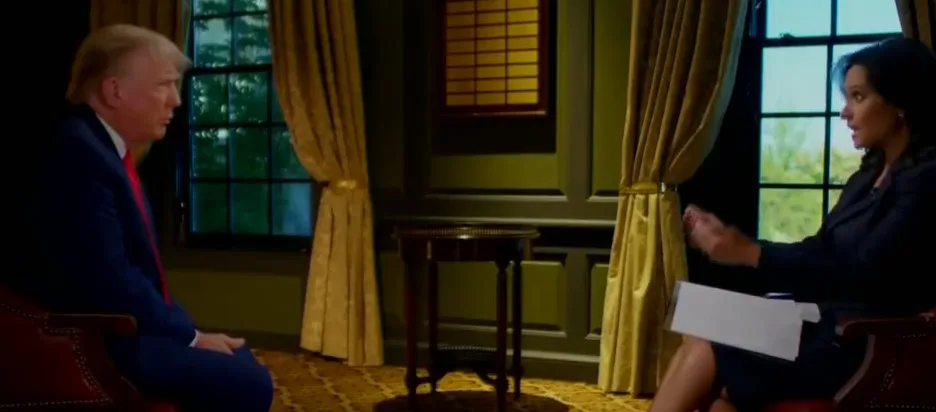 Kristen Welker interviews Donald Trump on Meet The Press.